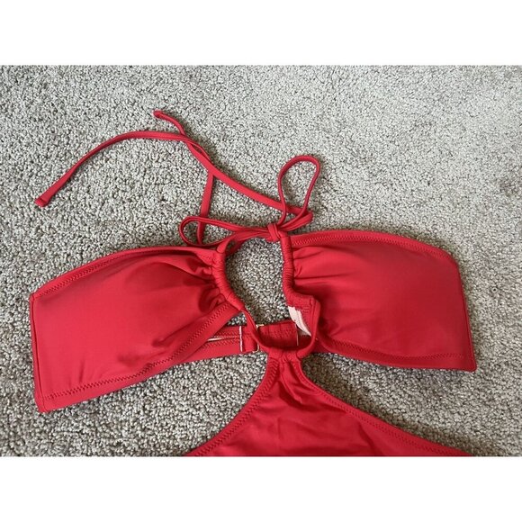 NWT J.Crew Red Cutout One Piece Swimsuit 8 - Picture 3 of 9